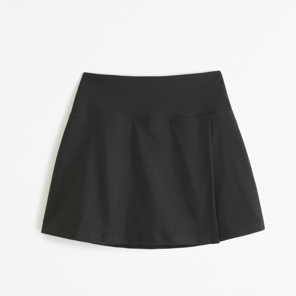 NWT abercrombie YPB sculptLUX lined wrap skirt. sz XL black
